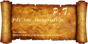Péter Terestyén névjegykártya